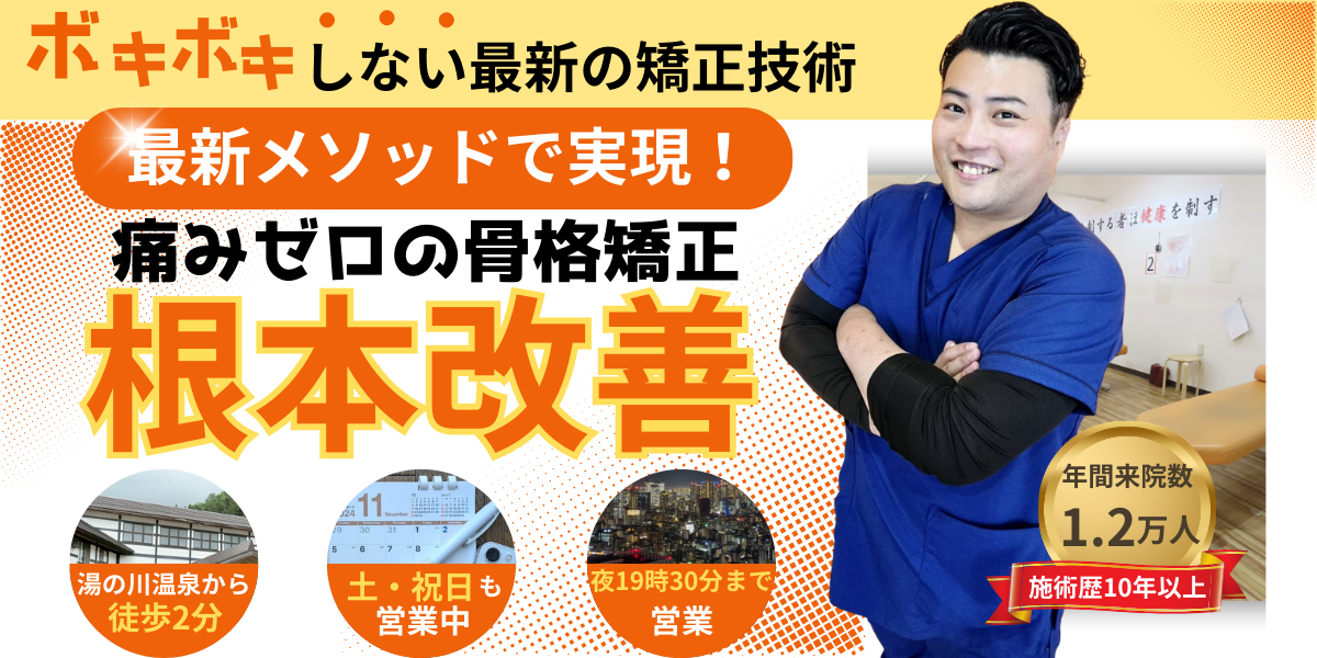 ここでしか受けられない技術　約100か所、全身を整える矯正