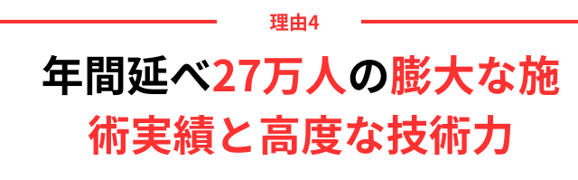 施術実績と高度な技術力